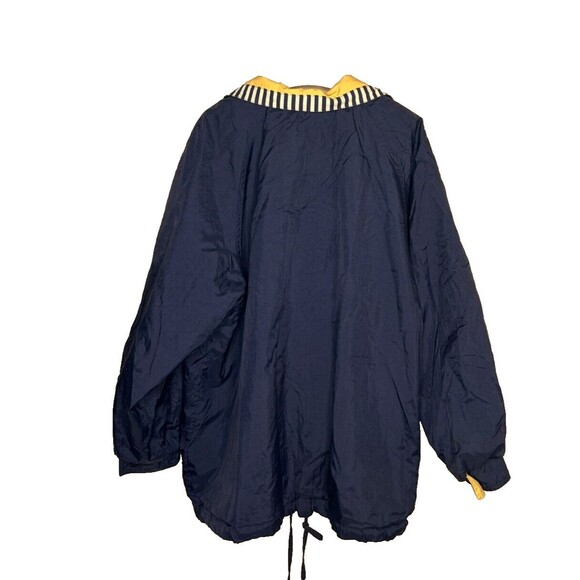 Vintage Men's Current Seen Reversible Windbreaker Jacket Navy Blue Yellow Size L - Picture 4 of 13
